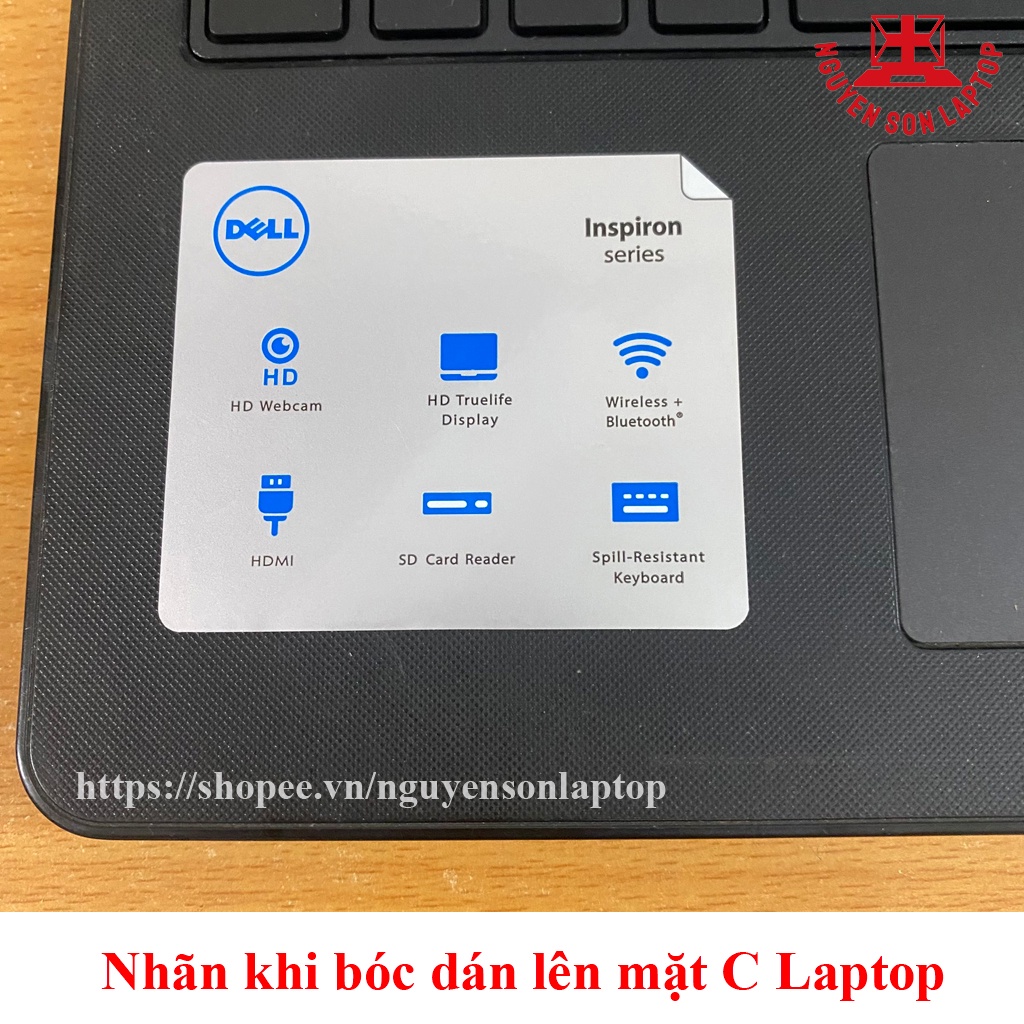 Thay Nhãn Dán Dell Inspiron - màu Trắng