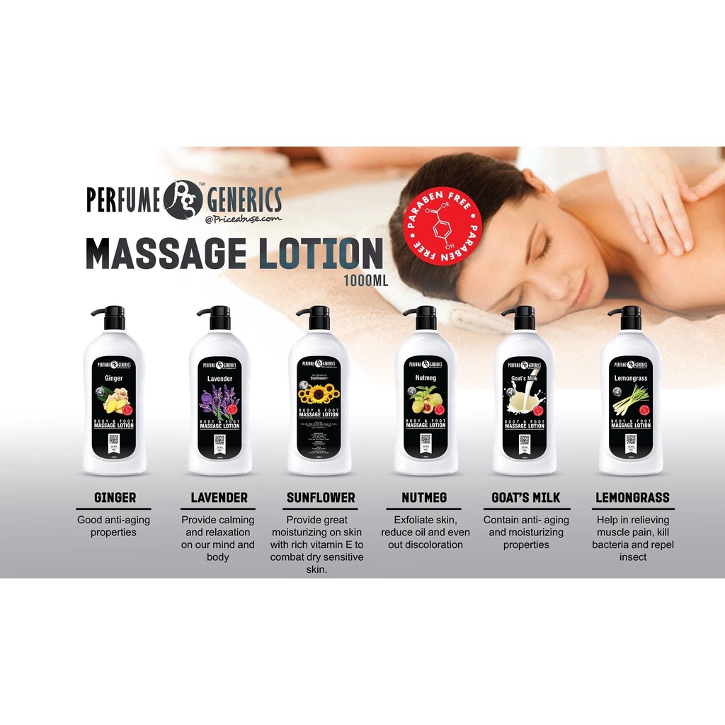 Kem Massage Body Và Chân PERFUME GENERICS 1000ML I Kem Nâng Cơ, Cấp Ẩm, Chống Lão Hoá - ( Vivan _ Cosmetics )