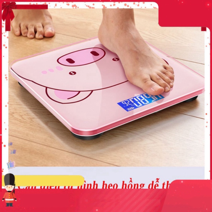 Cân điện tử sức khỏe lợn hồng dễ thương - Cân sức khỏe heo xinh độ chính xác cao