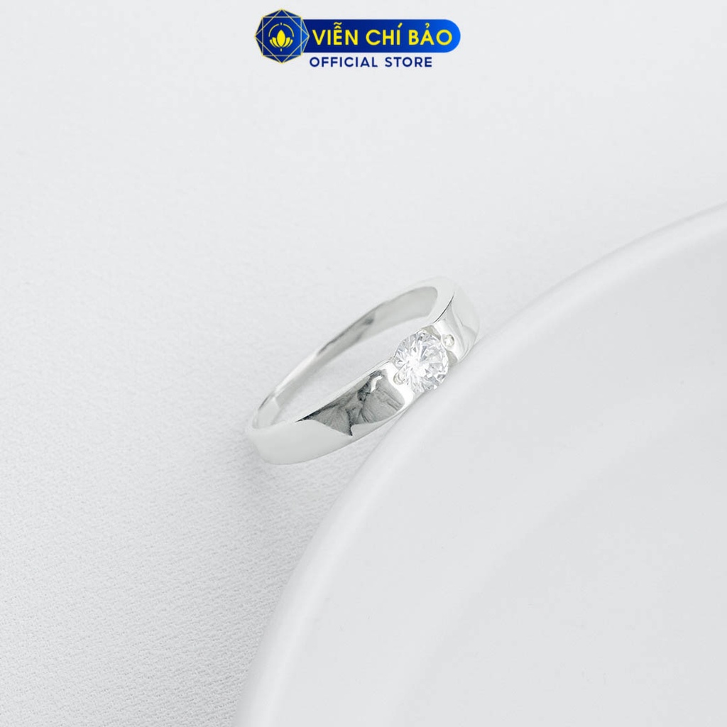 Nhẫn bạc nữ Candy đá trắng chất liệu bạc 925 thời trang phụ kiện trang sức Viễn Chí Bảo N700341