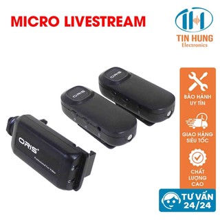 Micro cài áo thu âm livestream không dây Oris RD303 dùng cho điện thoại, máy ảnh, khả năng bắt âm thanh chính xác - ORIS