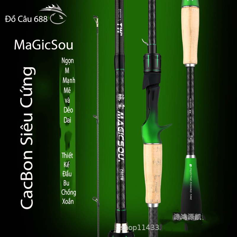 Cần Câu Lure  Carbon Magicsou Xanh Đen.