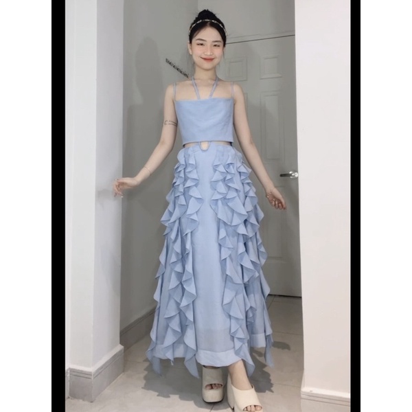 Đầm maxi bèo váy 2 kiểu ARUM DRESS