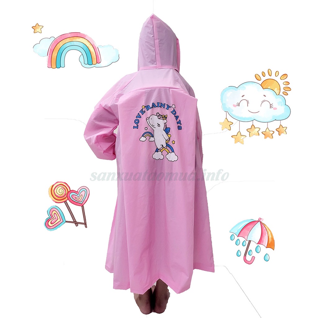 Áo mưa DÂY KÉO MĂNG TÔ ĐEO BALO - Người nhện Spider Men cho bé - cực dễ thương phong cách.