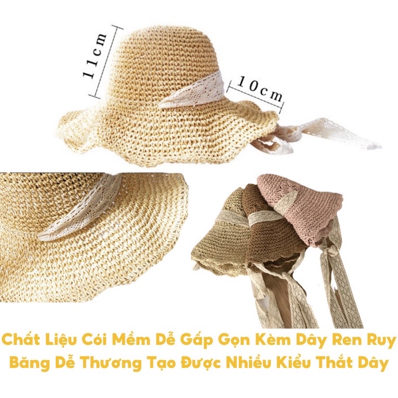 MŨ CÓI CAO CẤP, MŨ CÓI ĐI BIỂN DÂY REN, Mũ CÓI ĐAN TAY CHO MẸ VÀ BÉ HÀNG QUẢNG CHÂU CAO CẤP