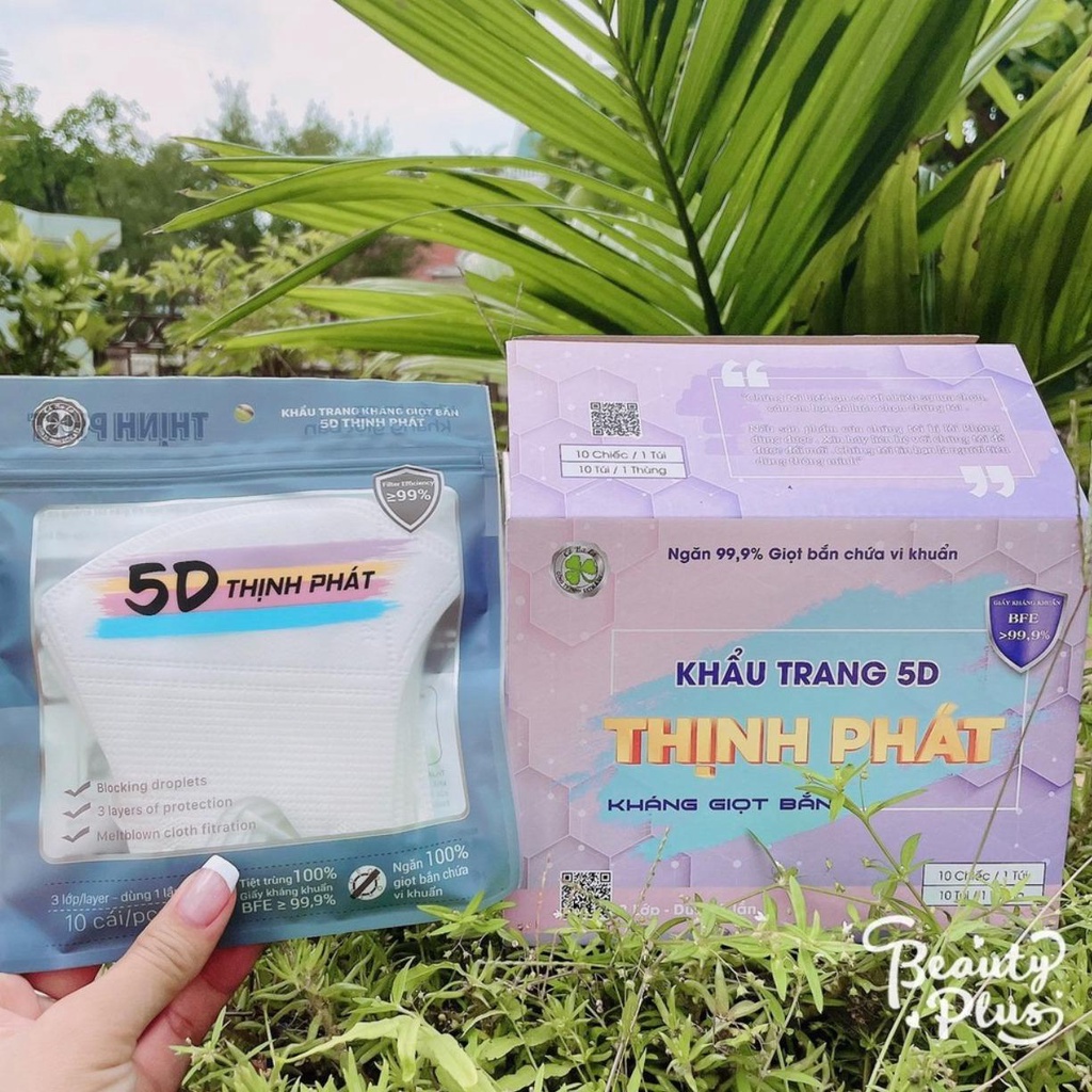 Thùng 200 Chiếc Khẩu Trang 5D THỊNH PHÁT 3 Lớp Ôm Mặt Nhỏ Gọn