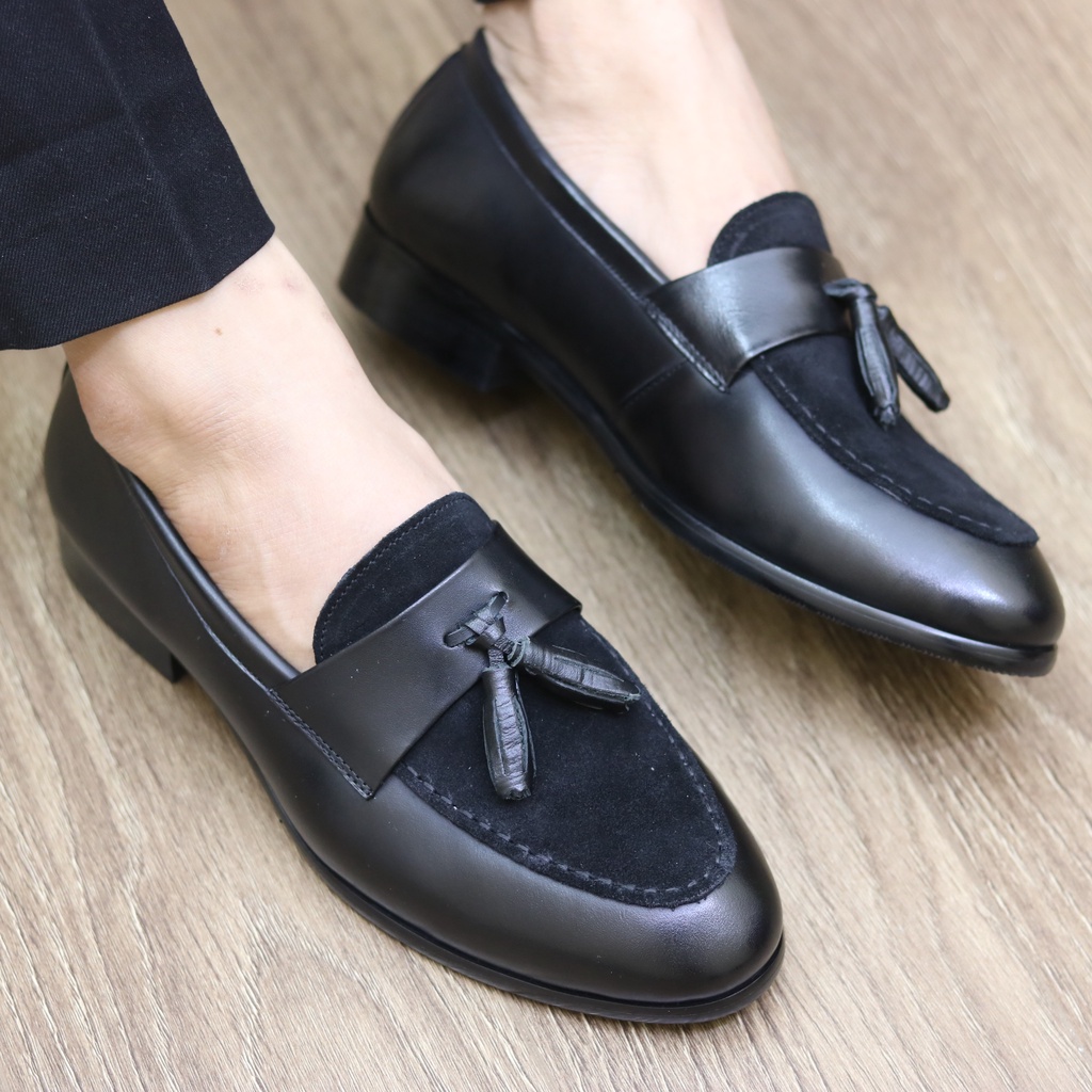 Giày Lười Nam, Giày Da Nam Công Sở Giá Rẻ Có Chuông Mã G014