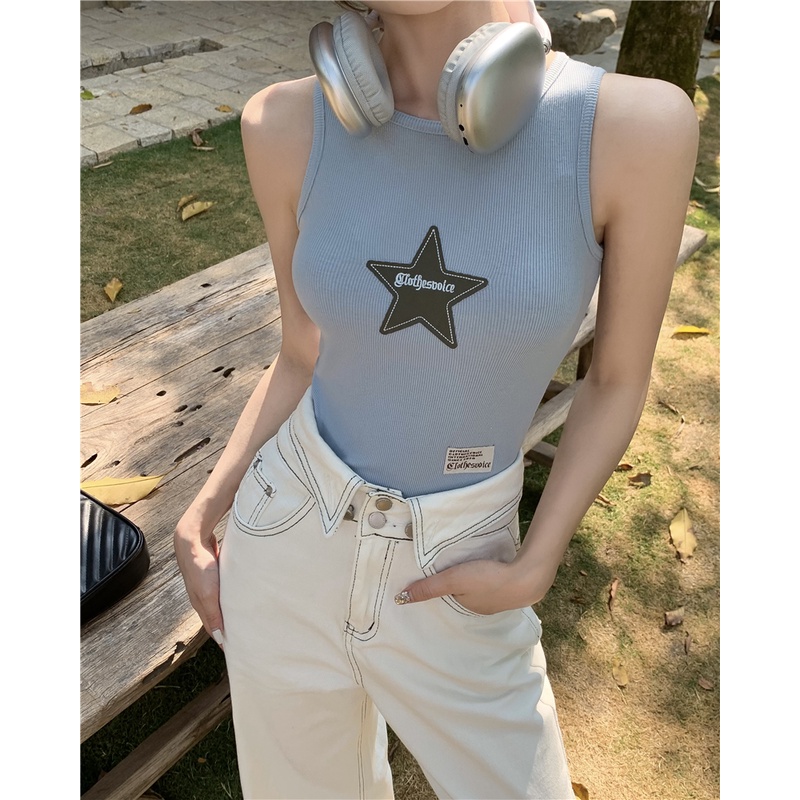 Áo Hai Dây Thêu Họa Tiết Phong Cách Mỹ Thời Trang Mùa Hè Quyến Rũ Cho Nữ