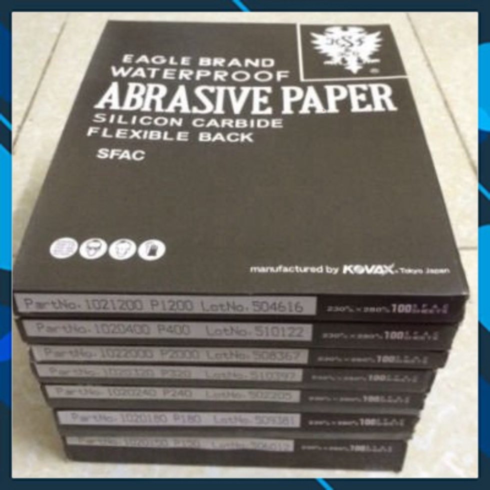 Giấy Ráp- Giấy Nhám Mịn Nhật Bản Kovax Các Loại 100/150/180/240/320/400/600/800//2000, Đánh Bóng Bề Mặt Kim Loại-Siêu Th