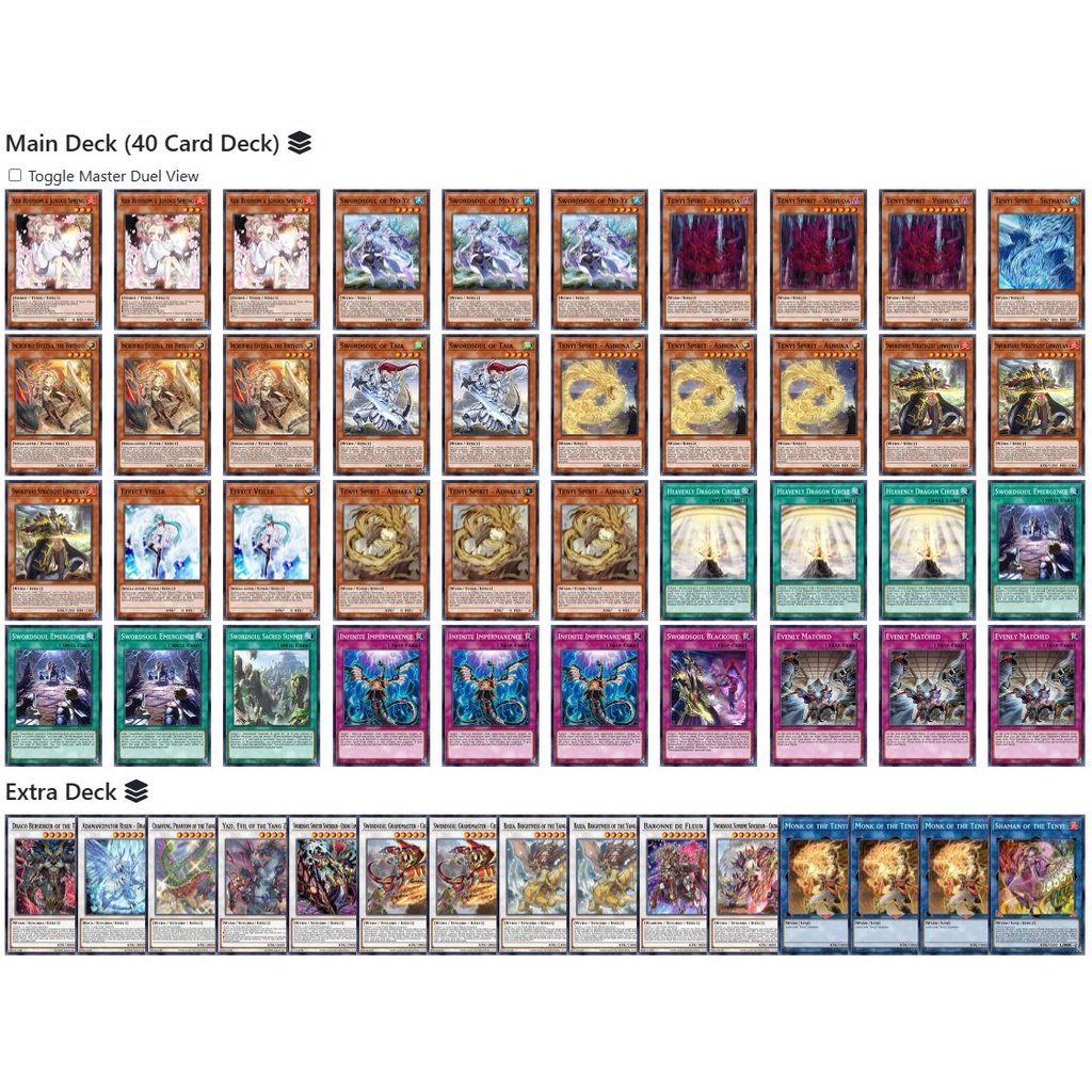 Bài YuGiOh - Bộ 54 lá bài Swordsoul Tenyi - Swordsoul Tenyi Deck - Card Game VN Giá Rẻ
