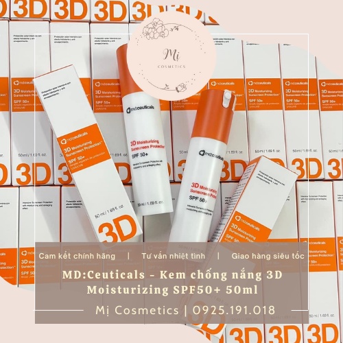 [Chính hãng] Kem Chống Nắng Vật Lý Giúp Dưỡng Ẩm & Bảo Vệ Da Sau Laser Md:ceuticals 3D Moisturizing Sunscreen SPF50+