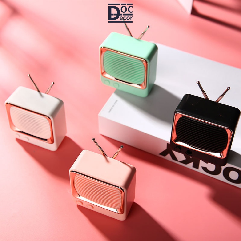 Loa Bluetooth mini DW02 Vintage Retro âm thanh 3D, Decor phòng ngủ, Quà tặng