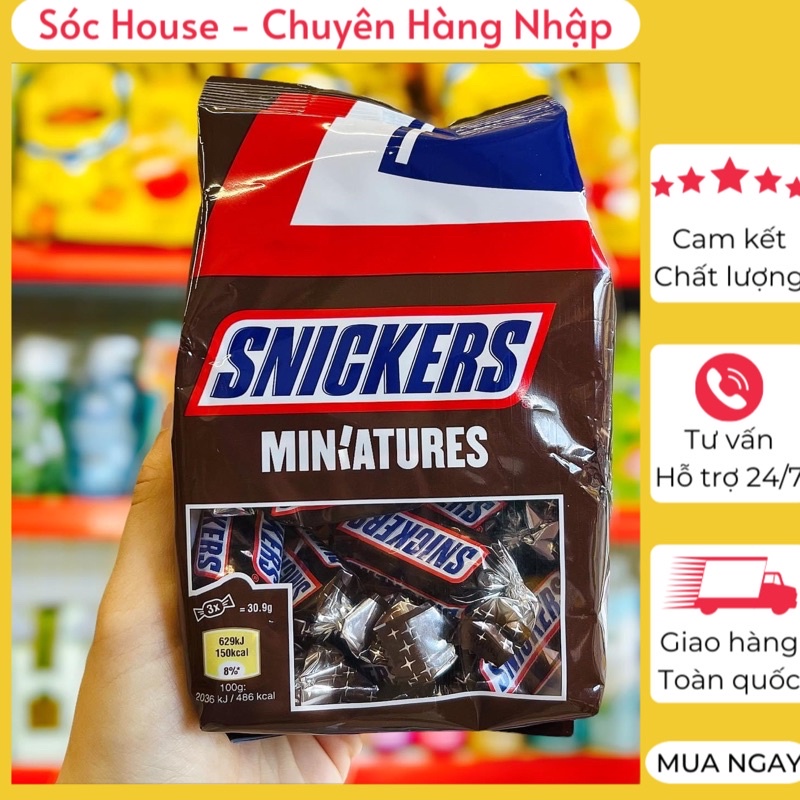 Kẹo socola bơ đậu phộng Snickers ⚡ GIÁ TỐT ⚡ Thanh dinh dưỡng Snickers cao cấp, thơm ngon, tiện lợi