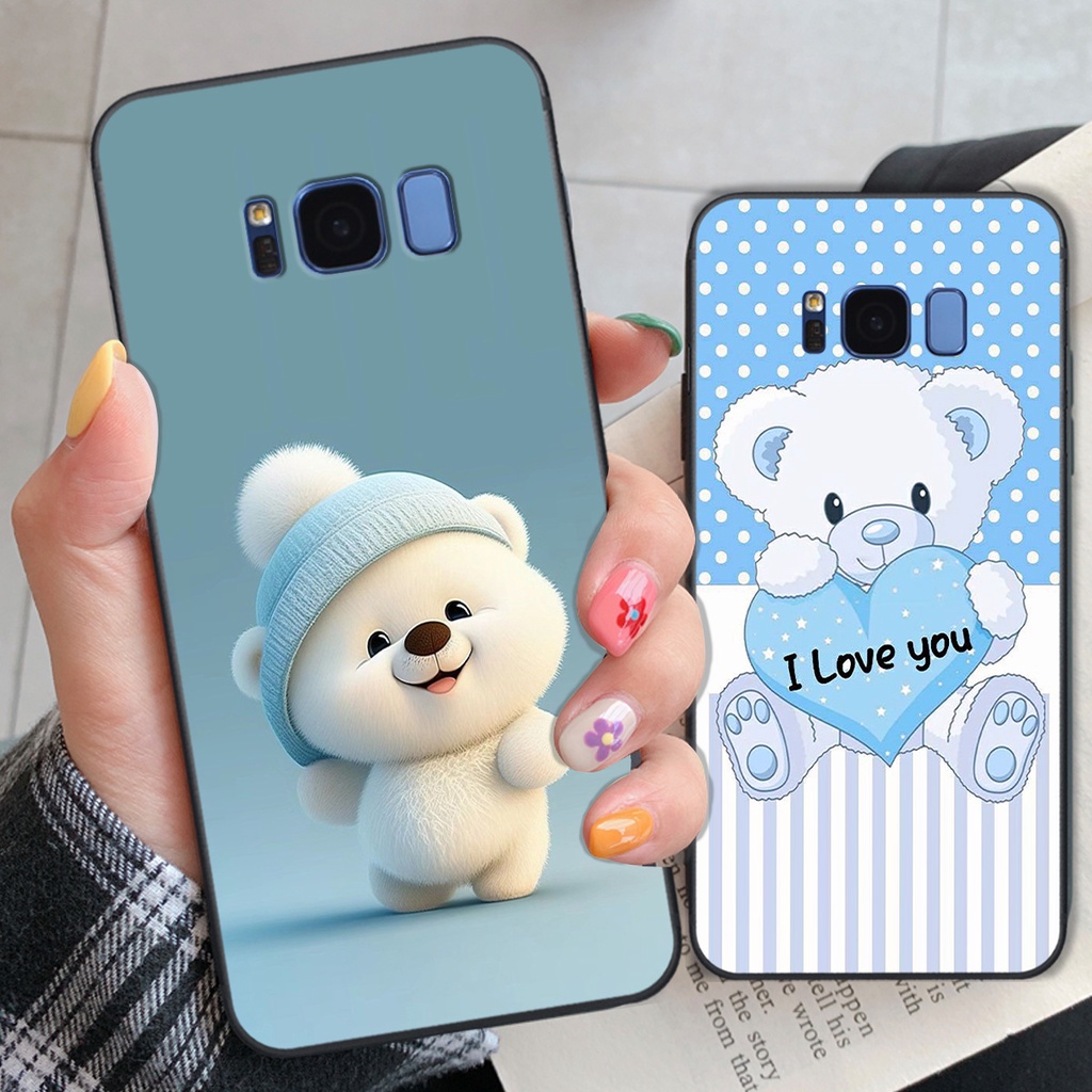 Ốp Samsung S8 / S8 Plus / S8+ in hình gấu cute dễ thương siêu xinh đáng yêu