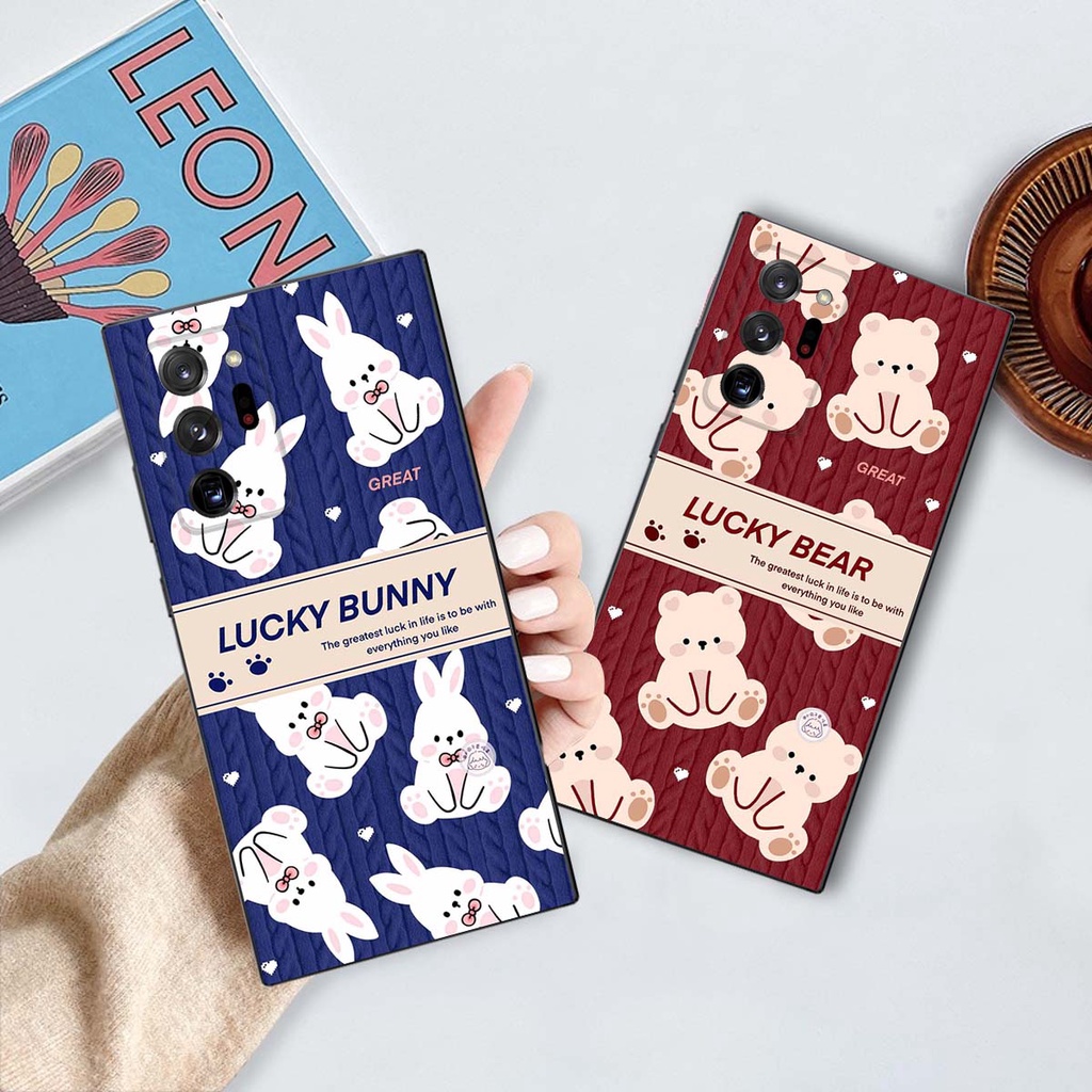 Ốp lưng Samsung Note 20 / 20 Plus / Note 20 Ultra in hình họa tiết len Lucky Bunny,Bear,Smile