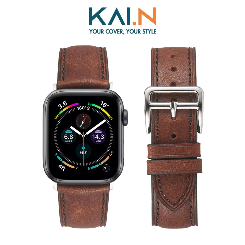 Dây Đeo Da Dành Cho Apple Watch Ultra / Apple Watch Series 1-8/SE/SE 2022, Kai.N_Genuine Leather
