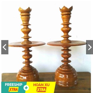 Chân đèn gỗ Gõ 50cm