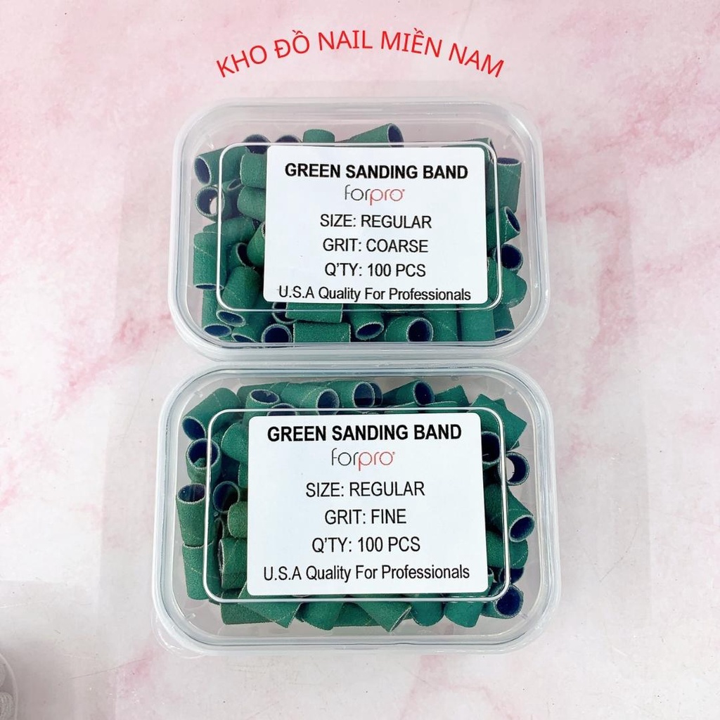 Hộp 100 Đầu Mài Giấy Nhám Mài Móng Tay Màu Nâu Xám Xanh Mịn Nhám Nhiều Loại