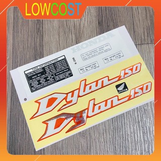 Bộ tem xe dylan 150 kèm tem thông số xe như hàng zin