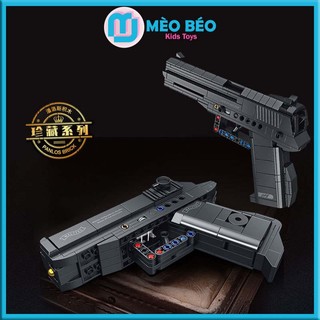 Mô hình lắp ráp súng lục phỏng theo pubg, freefire, csgo mèo béo kids store