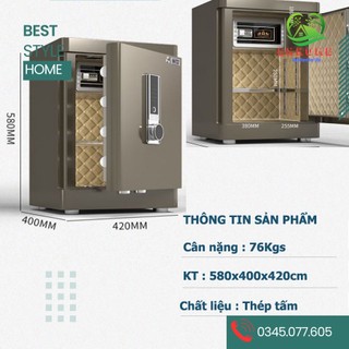 (CAO CẤP) Két Sắt Điện Tử Thông Minh Chống Cháy Nổ Bảo Mật Cực Cao, Cửa Tự Động Đóng Kèm Chức Năng Báo Động Siêu An Toàn