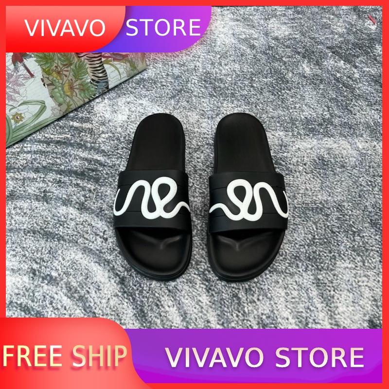 Dép nam nữ quai ngang logo rắn đẳng cấp 2023