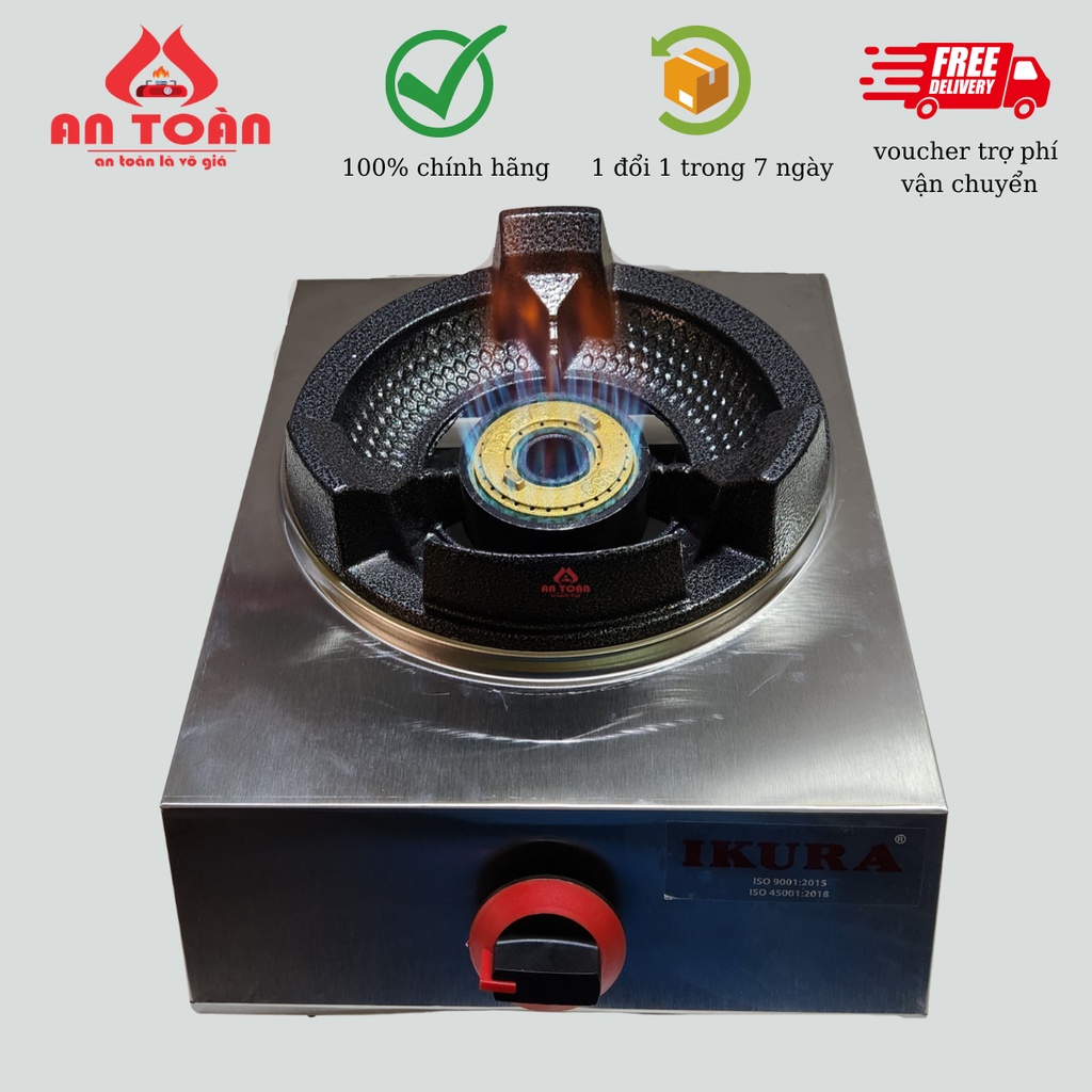 BẾP KHÈ BÁN CÔNG NGHIỆP INOX IKURA 1 LÒ