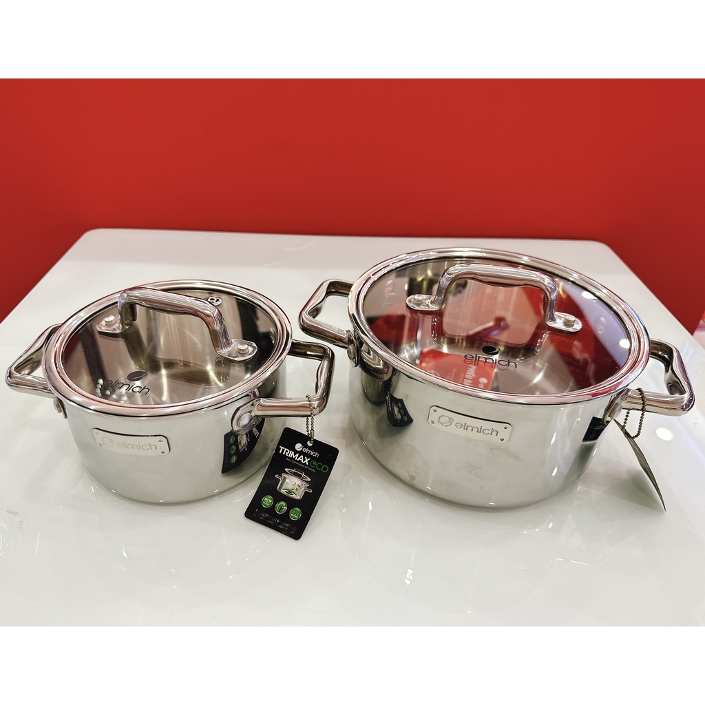 Bộ nồi inox liền khối Elmich Trimax ECO EL-8006 size 16, 20cm