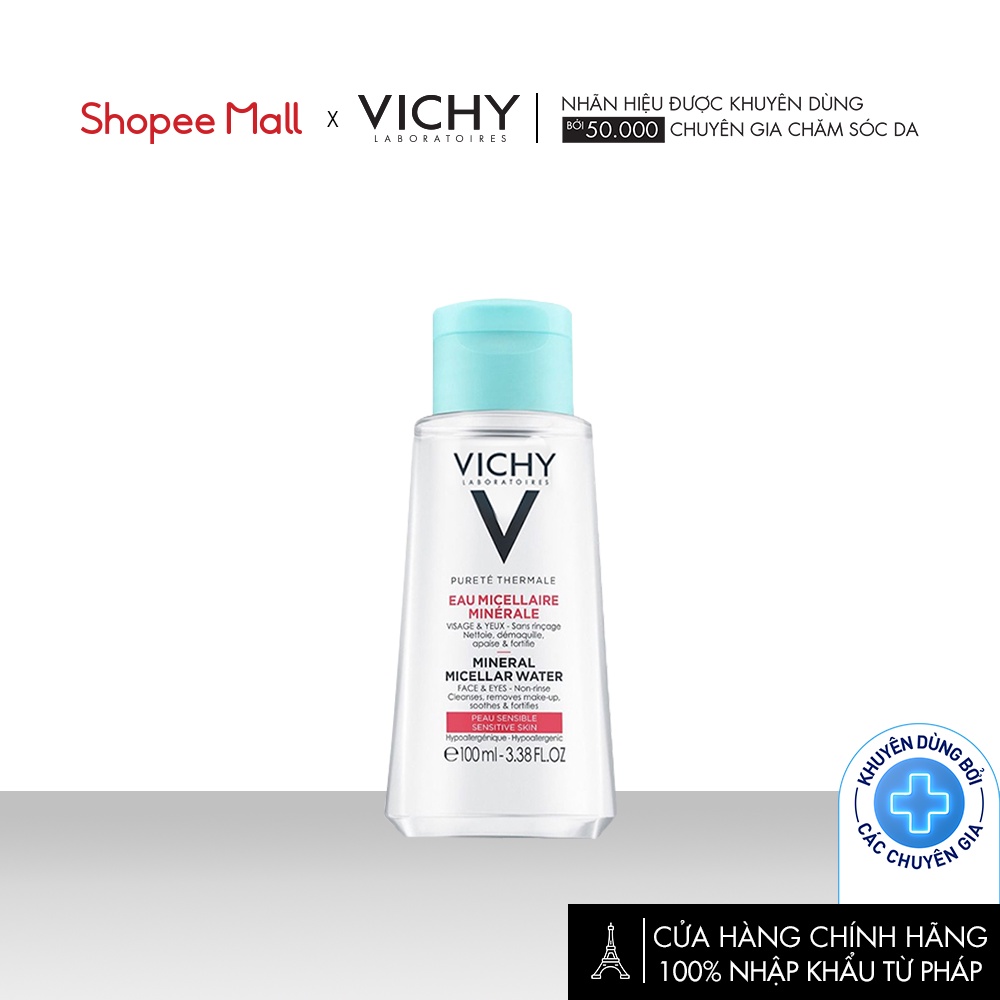 Nước tẩy trang cho da nhạy cảm Vichy Mineral Micellar Water Pureté Thermale 100ml