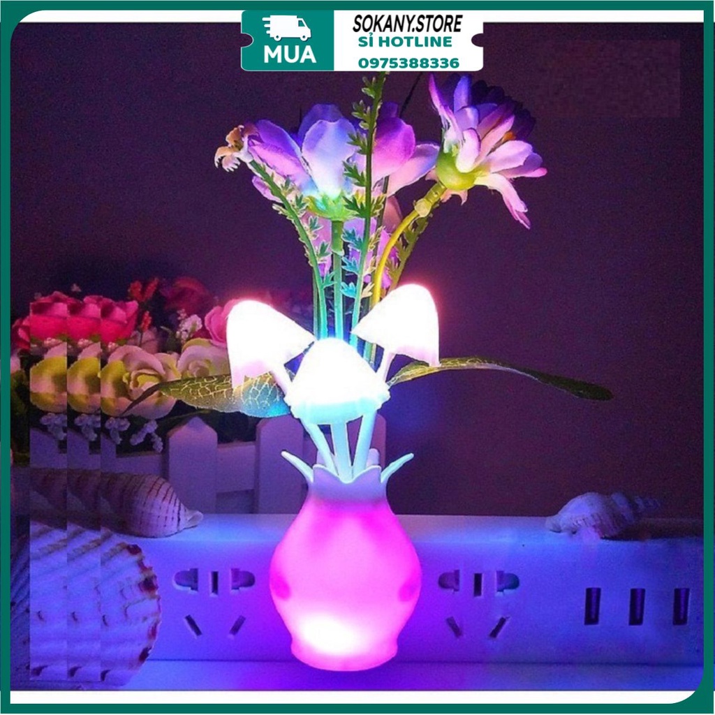 Đèn Led cảm biến ánh sáng decor cho phòng ngủ đẹp mắt sang trọng, Đèn ngủ cảm ứng thông minh kiểu nấm dễ sử dụng
