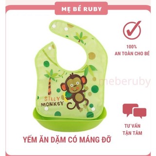 Yếm Silicon không bám bẩn, yếm máng ăn dặm máng có thể tháo rời, yếm ăn dặm cho bé, mẹ và bé Ruby