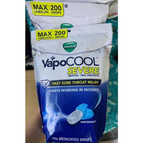 Kẹo ngậm Vicks VapoCOOL Max Strength - 200 viên