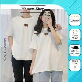 Áo thun đôi form rộng Bear Insta Mamen Shop MA002, áo phông đôi oversize Unisex Mamen Shop MA002