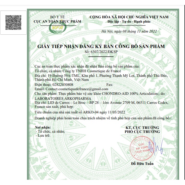 Viên uống Chondro-aid 100% Articulation giảm đau xương khớp chiết xuất nhũ hương Sagen