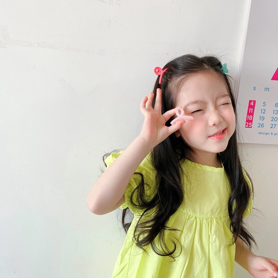 Sun baby Kẹp Tóc Nhựa Màu Kẹo Phong Cách Hàn Quốc Dễ Thương Thời Trang Mới 2023