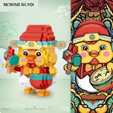 Đồ chơi lắp ráp mô hình chú vịt đánh trống dễ thương-9274