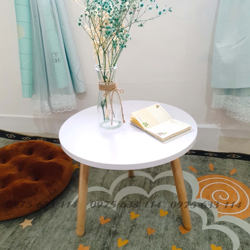 Bàn trà sofa 💜FREESHIP💜 Bàn gỗ ngồi bệt MINI 40*40 phong cách hiện đại, decor phòng ngủ siêu xinh