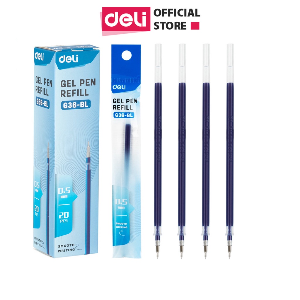 Set 10/20 Ruột Bút Mực Gel Màu Xanh Đen Đỏ Ngòi 0.5mm Tiện Dụng Hình Hoạt Hình Vui Nhộn