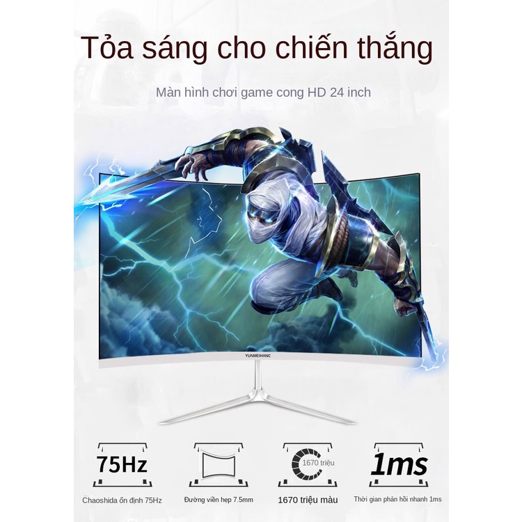 Hecho Màn hình phẳng 27 inch 144Hz  24 HD Gaming có độ nét cao dùng làm máy tính văn phòng hay chơi game 32 IPS 1K 75hz