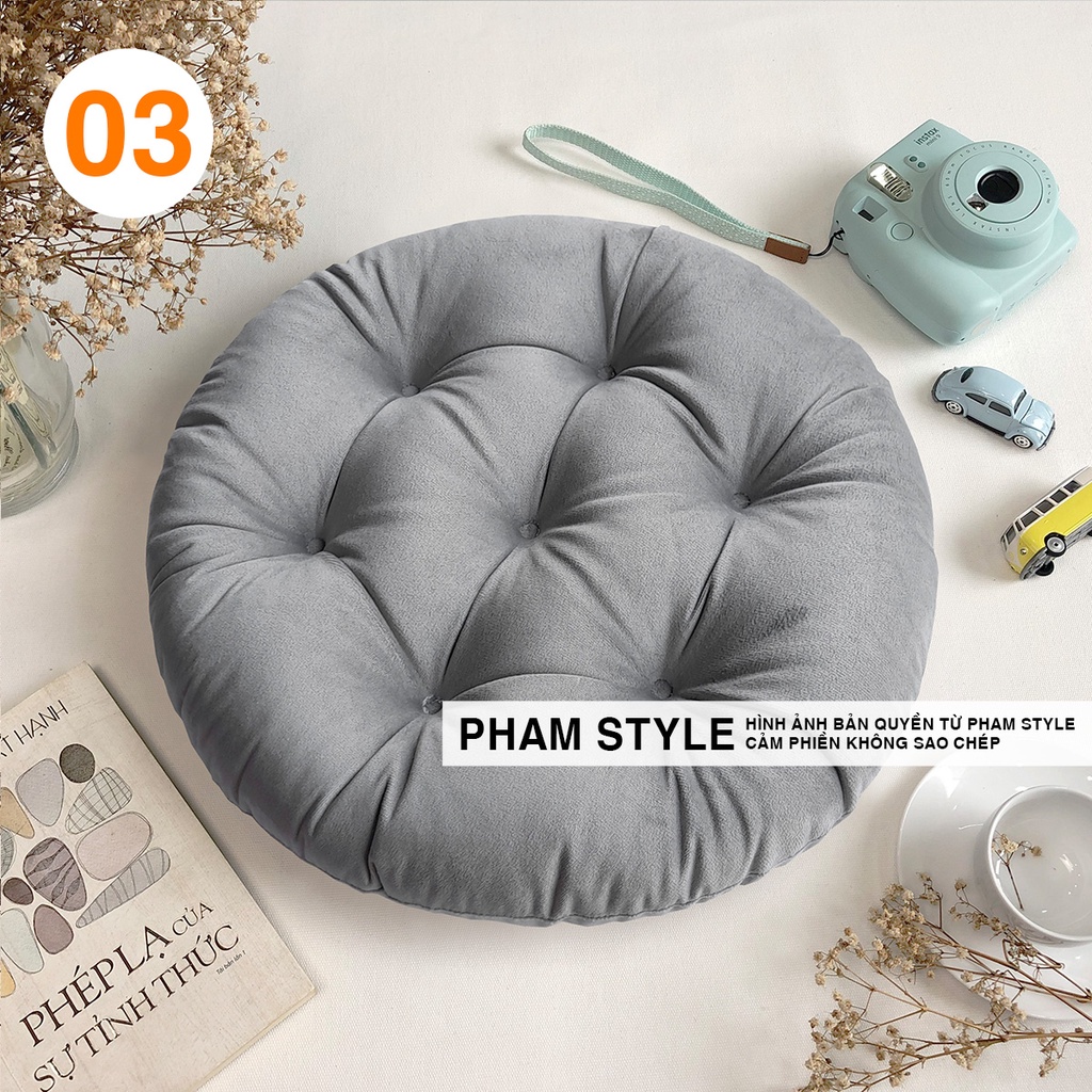 Đệm Tròn Ngồi Bệt Vải NHUNG