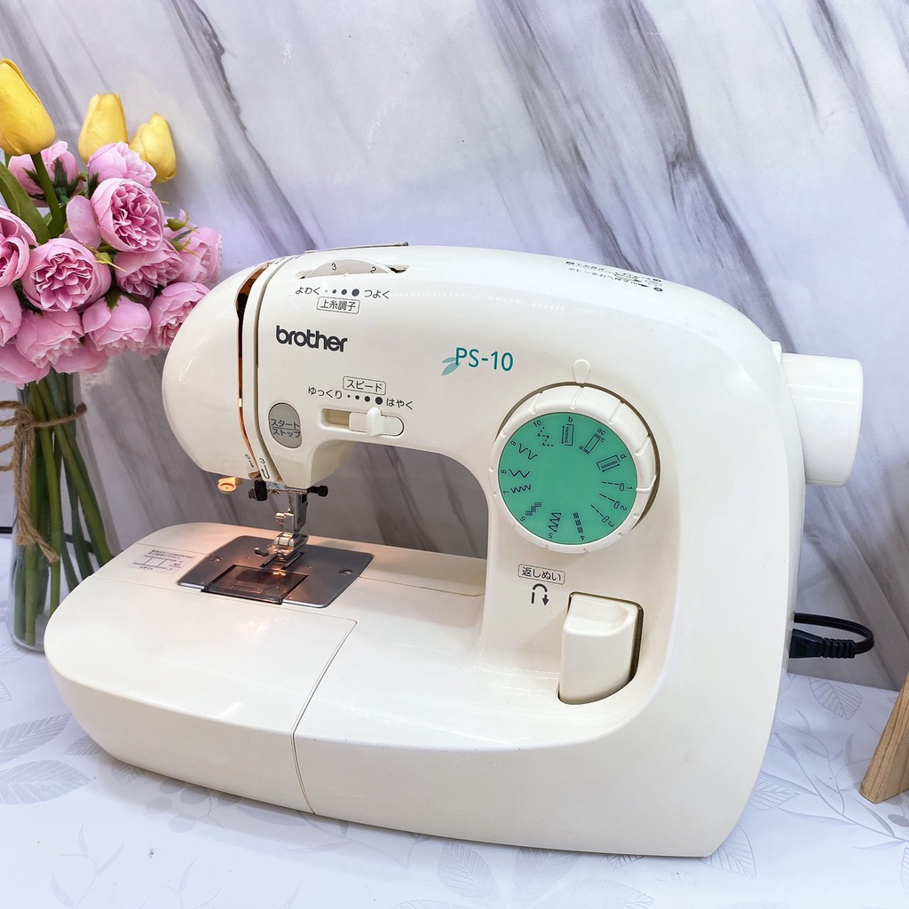 Máy May Brother Đời Mới Dáng Cong Pupet - Chức Năng Cơ Bản - Không Kén Vải - BH 1 Năm