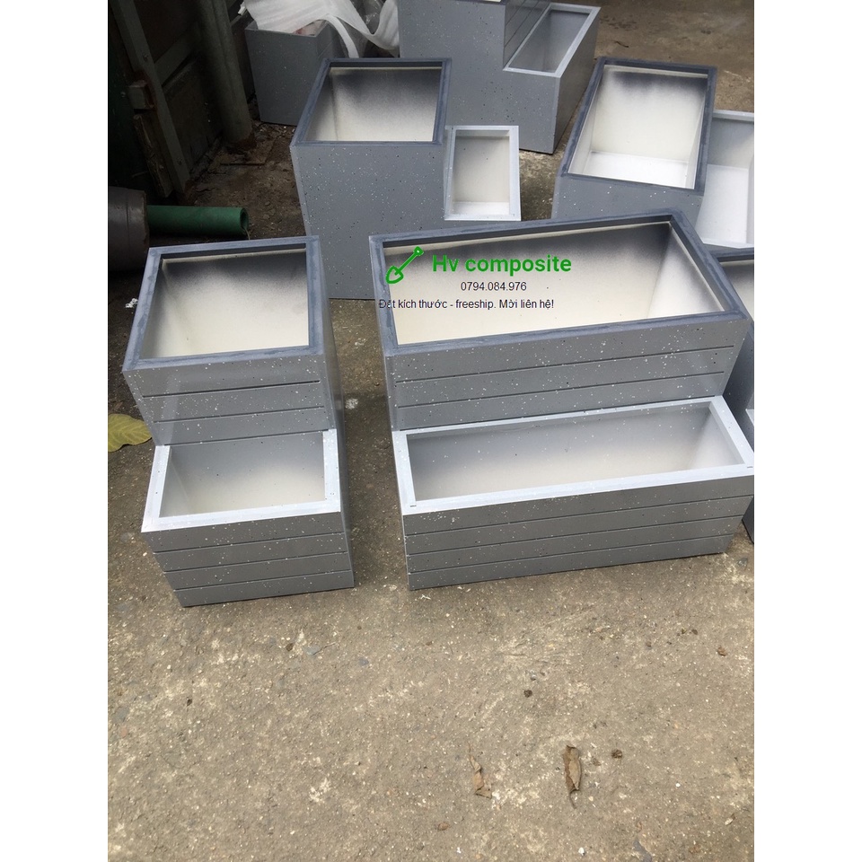 Chậu composite mẫu sole cao thấp