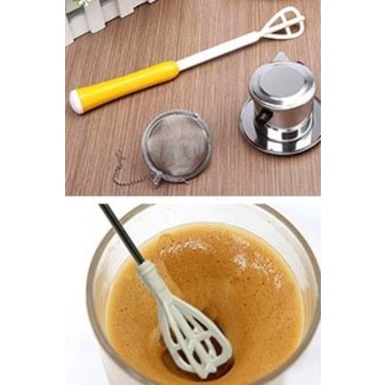 Que sục tạo bọt cafe dagona cafe sữa bằng nhựa nhiều màu ngẫu nhiên