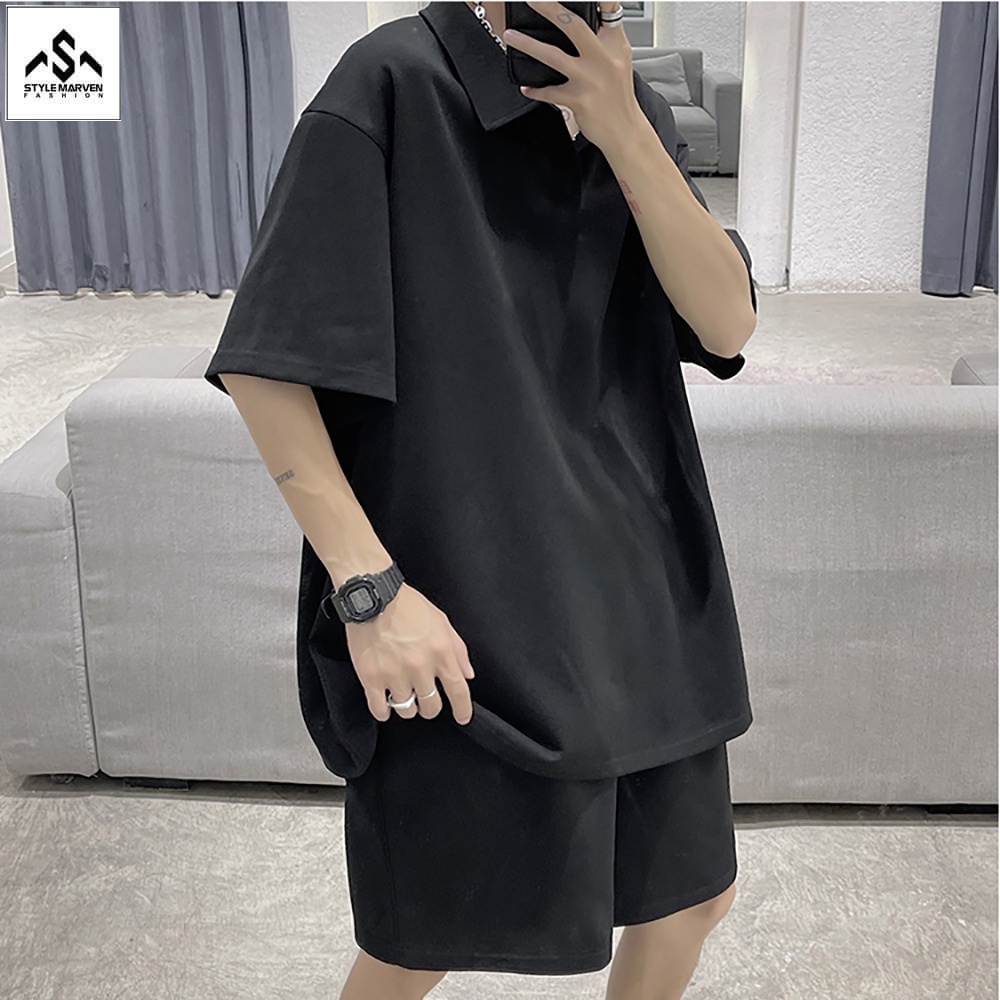 Bộ Đồ Thun Nam Mùa Hè Form Rộng Trend 2023 STYLE MARVEN - SET NAM 90000193C3