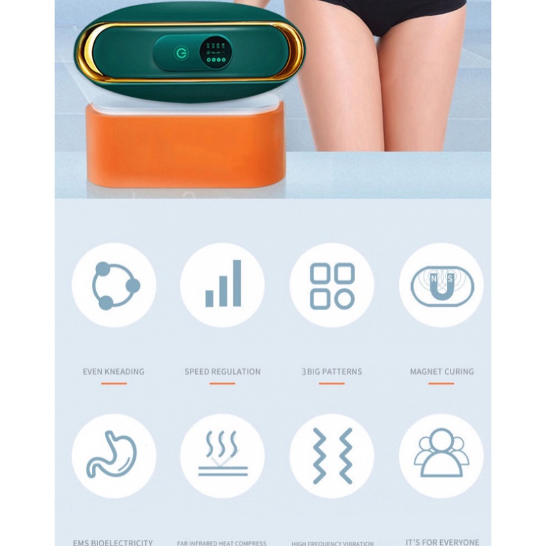 Đai massage bụng, Máy massage rung nóng giảm mỡ bụng và toàn thân hiệu quả - Bảo hành 12 tháng New