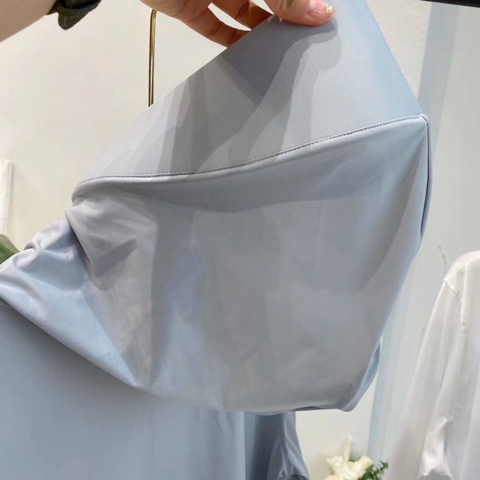 Áo Khoác Chống Nắng Vải Lụa Lạnh Mỏng Có Nón In Hình Thỏ aibitoo Thời Trang Mùa Hè Cho Nữ