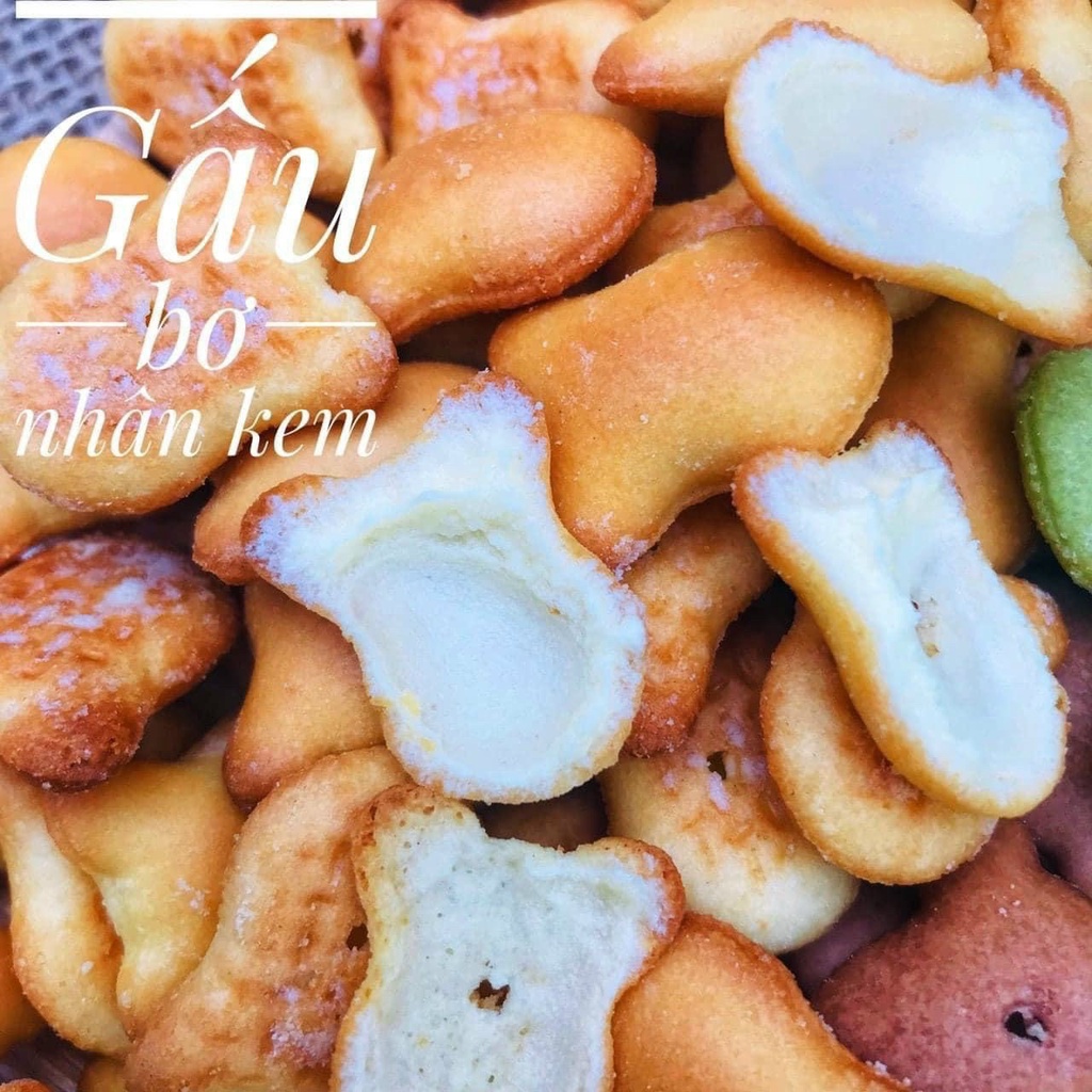BÁNH GẤU NHÂN KEM MIX 3 MÀU 300G
