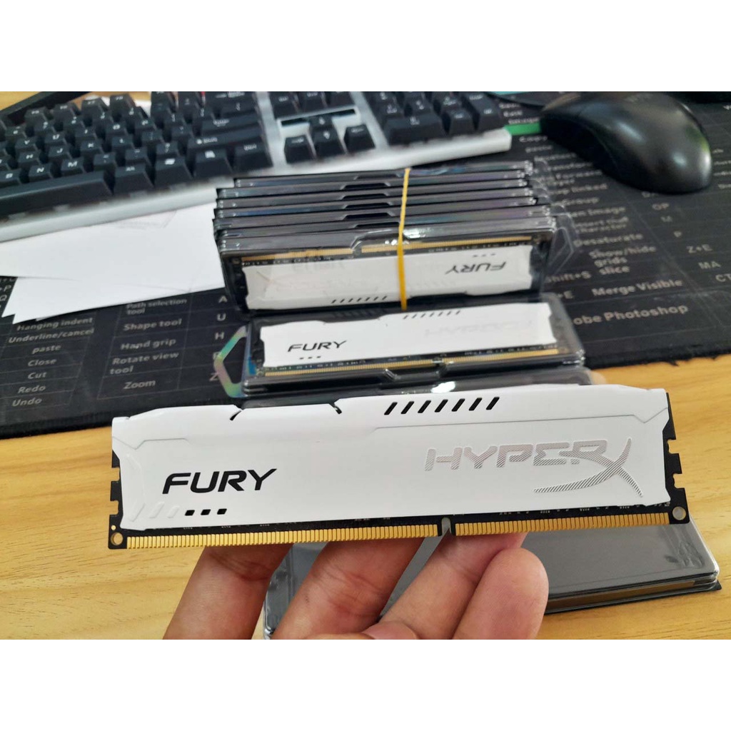 Ram DDR3 8GB Bus 1600 tản Fury Hyperx màu Đỏ/Trắng/Xanh/Không Tản - New bảo hành 36 tháng | BigBuy360 - bigbuy360.vn