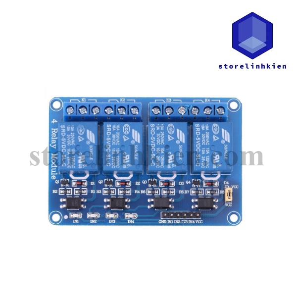 Mạch 4 Relay 5V & 12V opto cách ly