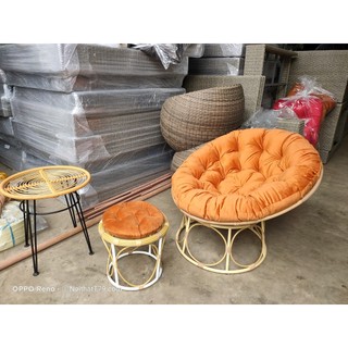 Ghế thư giãn ban công papasan có đệm, ghế văn phòng, ghế massage khung mây thật êm ái